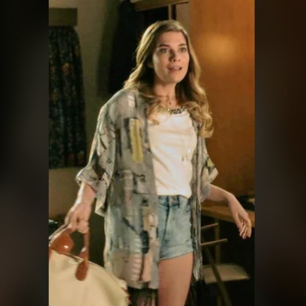 ASO Alexis Rose Schitts Creek 3:1 Phillip Lim  Beaded White Tee